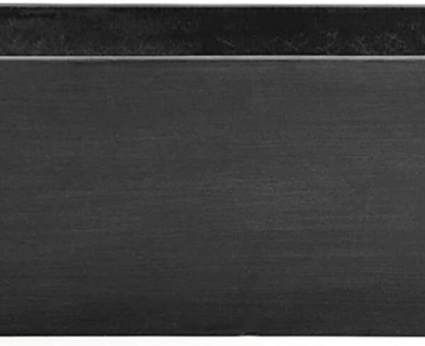 Ecopots Bruges Durable Modern Rectangular Indoor/Outdoor Recycled-Based Composite Flower Pot Planter, Dark Grey, 17.75"