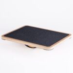 StrongTek Professional Wooden Balance Board, Rocker Board, Wood Standing Desk Accessory, Balancing Board for Under Desk, Anti Slip Roller, Core Strength, Stability, Office Wobble Boards