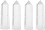 Healing Crystal Wands | 2" Clear Quartz Crystal Wand 6 Faceted Reiki Chakra Meditation Therapy 4 PCS