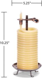 Candle by the Hour 80-Hour Vertical Candle, Eco-friendly Natural Beeswax with Cotton Wick - Image 3