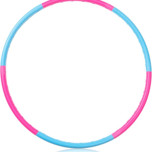 Liberry Kids Exercise Hoop, Detachable & Size Adjustable Toy Hoop, Professional Hoola Rings for Kids, Blue,pink