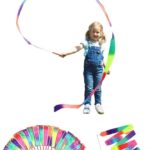 20 Pack Ribbon Dancing Wands Party Favors for Kids, Rainbow Birthday Decorations, Princess Party Supplies, Girls Party Games, Gymnastics Goody Bag Stuffers (Rainbow)