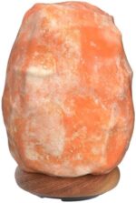 WBM Salt Lamp – USB Himalayan Salt Lamp with Touch Dimmer Control | Wooden Base | LED Bulb | 5-7lbs - Image 4
