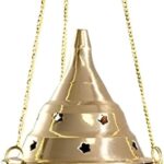 Accessories - Brass Burners Hanging Censer/Charcoal Incense Burner, 4.5" H