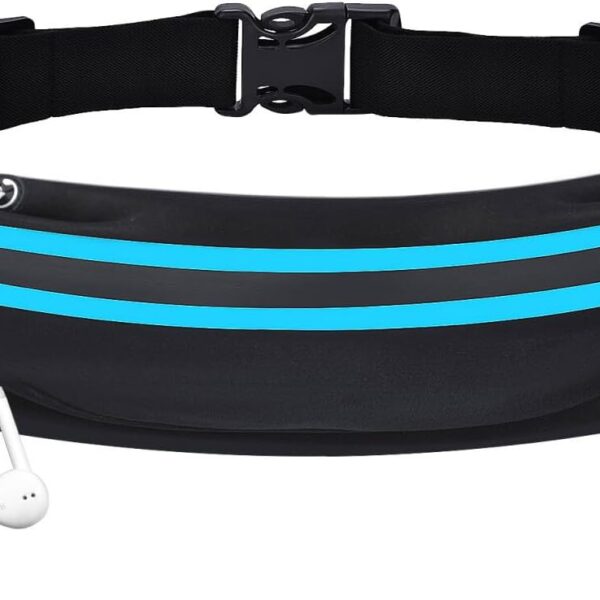 Running Belt Fanny Pack, Running Waist Pack for Women & Men USA Patented Hands-Free Reflective Runner Pouch Belt Fitness Workout Bag No-Bounce Adjustable Sport Travel Fanny Pack Cell