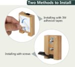 JSVER Wooden Wall Hooks Wall Mounted Wall Hooks, Single Organizer Hook Rack, Folding Wood Wall Hangers, Wall Coat Rack Hooks for Hanging Clothes, Hats, Bags, Towels, Keys (6PCS/Set) - Image 7