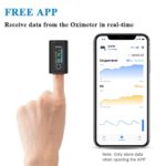 Wellue Bluetooth Pulse Oximeter Fingertip, Blood Oxygen Saturation Monitor with Free APP, Batteries, Carry Bag & Lanyard - Image 4