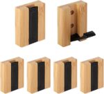 JSVER Wooden Wall Hooks Wall Mounted Wall Hooks, Single Organizer Hook Rack, Folding Wood Wall Hangers, Wall Coat Rack Hooks for Hanging Clothes, Hats, Bags, Towels, Keys (6PCS/Set)