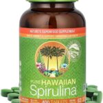 Nutrex Hawaii, Pure Hawaiian Spirulina 500 mg, Vegan, Supports Immune System, Heart, Cells and Energy, 400 Tablets