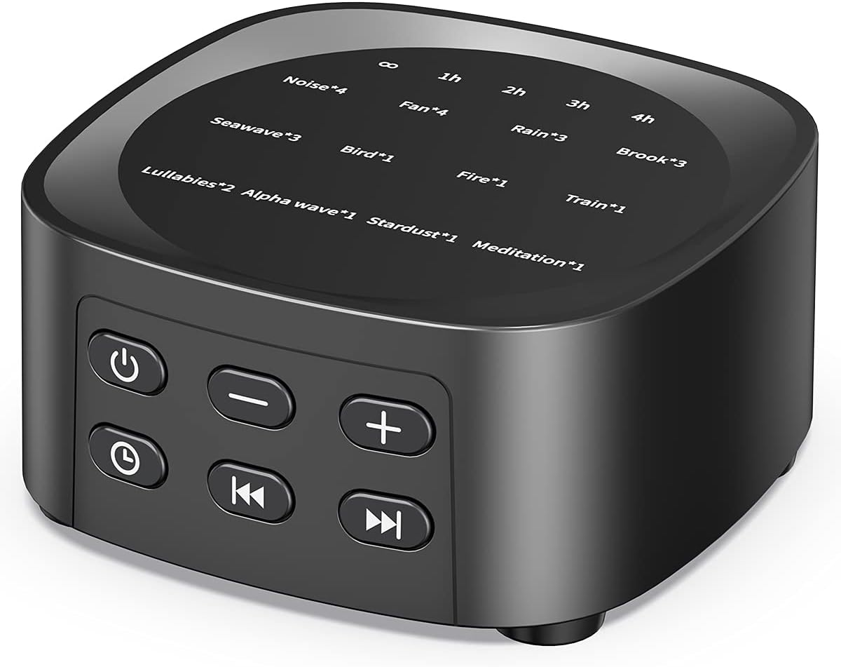 51uJNnSwa2S._AC_SL1200_.jpg Sleepbox Sleep White Noise Sound Machines with 25 Soothing Sounds 36 Volume Levels 5 Timers Visible Sound Catalog Portable Size Memory Function for Home Office and Travel - Image 1