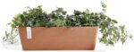 Ecopots Bruges Durable Modern Rectangular Indoor/Outdoor Recycled-Based Composite Flower Pot Planter, Terracotta Color, 17.75" - Image 2