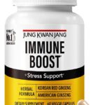 JungKwanJang Immune Boost, Adaptogen Supplement with American Ginseng and Korean Red Ginseng Duo for Immunity, Energy, Fights Fatigue, All-Natural, Stress Support for Men and Women