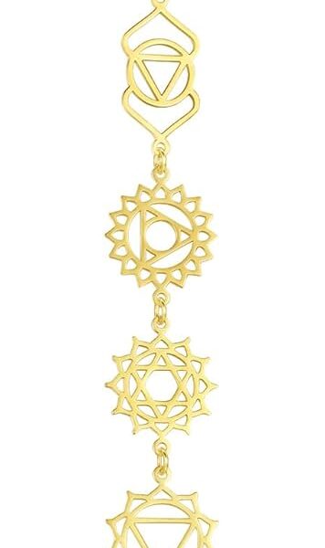 Spiritual Chakra Necklace for Women Trendy - Gold Long Necklaces Yoga Dainty Trendy Y Necklace Prom Birthday