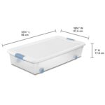 Sterilite 4-Pack Latching Box, Under Bed Storage Bins with Lids, Clear Plastic, 56 Quart - Image 2
