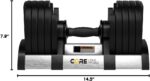 Core Fitness® Adjustable Dumbbell Weight Set by Affordable Dumbbells - Space Saver - Dumbbells for Your Home - Image 8