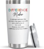 Teacher Appreciation Gifts - Difference Maker 20 oz Stainless Steel Insulated Coffee Tumbler with Lid - Thank You Gifts For Teachers Boss Coworker Employee, Inspirational Tumbler for Women - Image 9