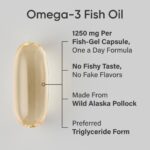 Sports Research Triple Strength Omega 3 Fish Oil - Burpless Fish Oil Supplement w/EPA & DHA Fatty Acids from Single-Source Wild Alaskan Pollock - 1250 mg, 90 ct - Image 3