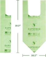 SUPERBIO 1.6 Gallon Handle Tie Compostable Food Scrap Bags For Counter Top Compost Bin, Small Compost Bags, 50 Count, 6 Liter, BPI & OK compost INDUSTRIAL Certified - Image 7
