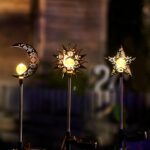 Tryme Solar Lights Outdoor Garden Decorations Sun Moon Star Stake Light Decorative Waterproof Warm White LED Yard Decor for Pathway Lawn Patio Courtyard Backyard - Image 4