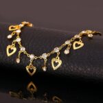 U7 Women Girls Barefoot Jewelry 18K Gold or Rose Gold Stainless Steel Heart/Rope/Figaro/Cuban Chain Anklet Foot Bracelet, 25-30 CM Long - Image 3