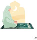 TB Islamic Prayer Rug Thick Soft Velvet Muslim Mat Unique Arabic Turkish African Embroidered Design Prayer Bead Daily Salah Prayer Meditation Ramadan Eid Gift for Women Men Kids (Green) - Image 5