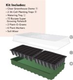 Burpee Greenhouse Indoor Starting Herbs, Flowers and Vegetables | Includes Dome, Watering, Seed Starter Tray, Coir Pellets | 10" W x 20" L x 5" H, One Size, 1 Kit (72 Cells) - Image 5