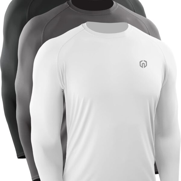 NELEUS Men's Dry Fit Long Sleeve Athletic Running Shirts