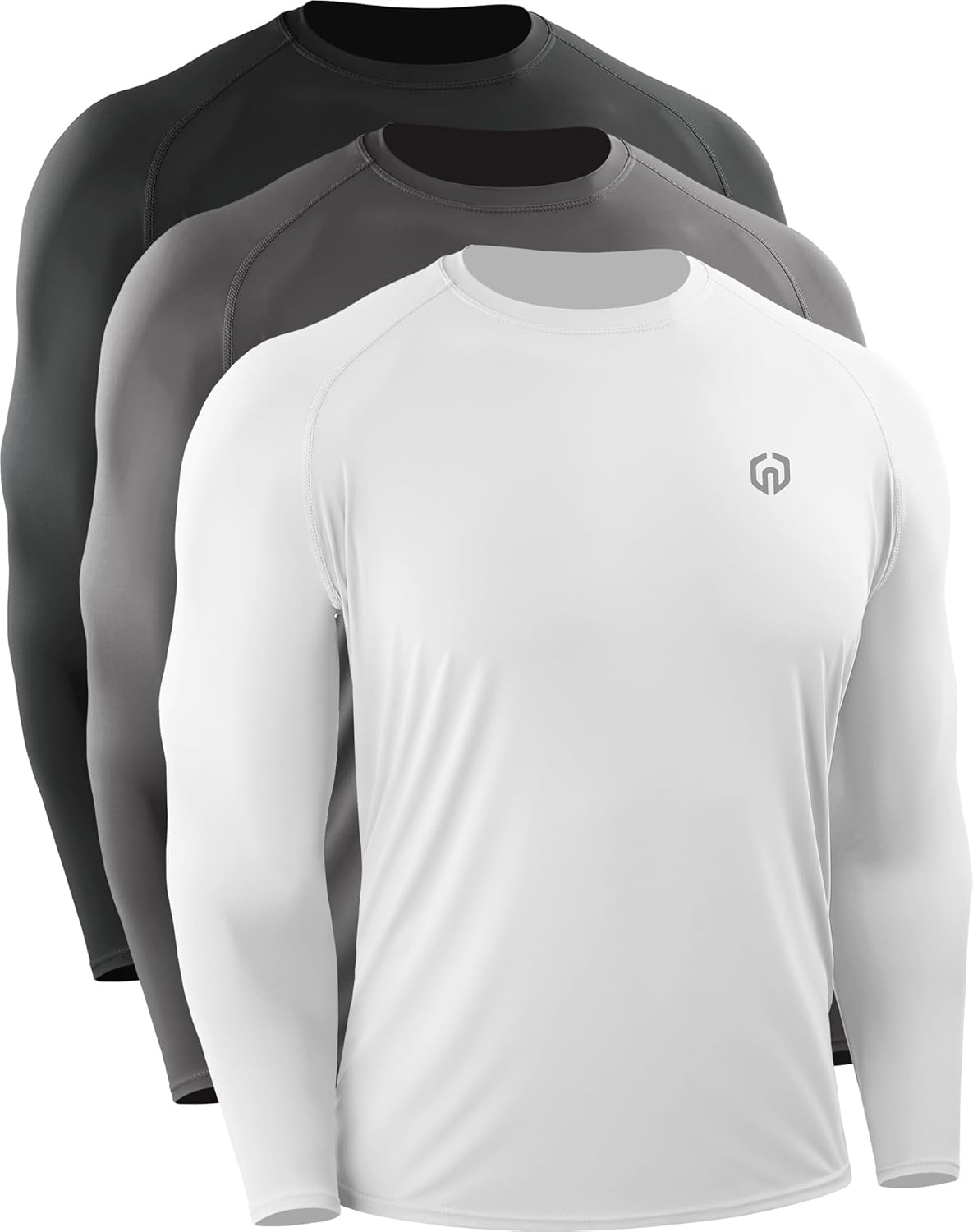 61-QkJ8BvEL._AC_SL1500_.jpg NELEUS Men's Dry Fit Long Sleeve Athletic Running Shirts - Image 1