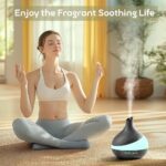 500 ML Essential Oil Diffuser, Upgrade Aroma Diffuser for Large Room, Aromatherapy Diffuser Humidifier with Remote Control 14 Color Lights 4 Timer Setting Auto Shut-Off - Image 3
