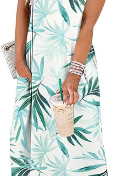 ANRABESS Women Casual Loose Sundress Sleeveless Split Maxi Long Beach Shirt Dress Travel Vacation 2025 Summer Outfits