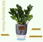 Vanavazon 6 Inch Self Watering Planter Pots for Indoor Plants, 3 Pack African Violet Pots with Wick Rope-Grey - Image 2