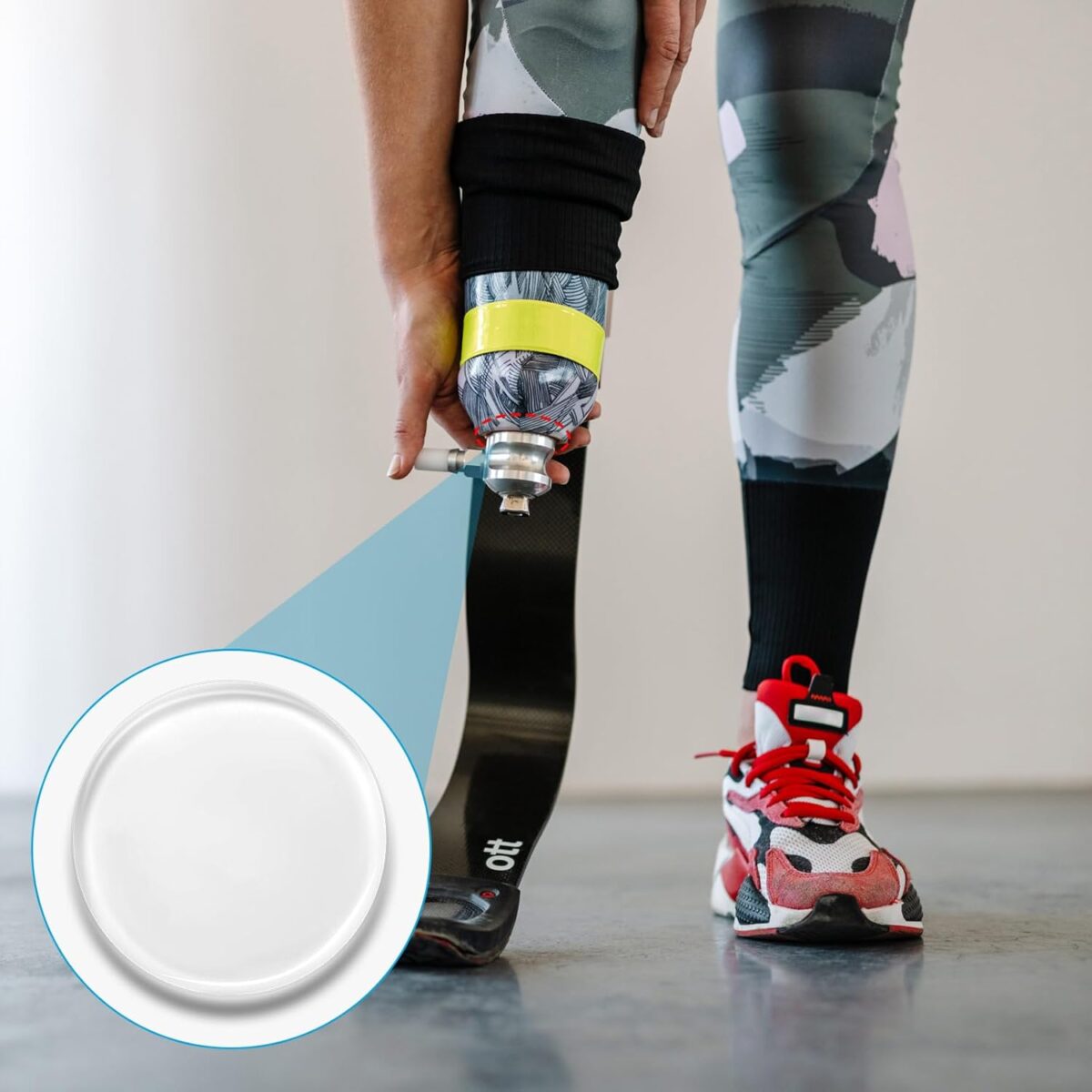 Geiserailie 6 Pcs Prosthetic Liner Patch 2.5 Inch Amputee Liner Prosthetic Leg Pad Prosthetic Leg Accessories Amputee Pads Prosthesis Liner for Leg Amputee Gifts, Reduce Friction and Skin Irritation - Image 6