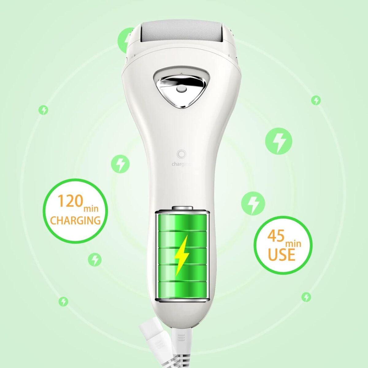 Electric Feet Callus Removers Rechargeable,Portable Electronic Foot File Pedicure Tools, Electric Callus Remover Kit,Professional Pedi Feet Care Perfect for Dead,Hard Cracked Dry Skin Ideal Gift - Image 5