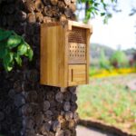 Mason Bee House Wax Coated Mason Bee Hive Wooden Insect Hotel Carpenter Bee House for Outdoors Attracts Peaceful Bee Pollinators to Your Garden - Image 6