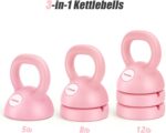 Adjustable Kettlebell Weight Set: 3-in-1 Kettlebells (5lbs 8lbs 12lbs) for Home Gym Full-Body Workout Strength Training Weight Loss | Good for Beginners - Image 2