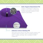 Bean Products Meditation Cushion Set - Zafu and Zabuton Meditation Pillows for Sitting on Floor, Yoga Cushion, Cotton Yoga Pillow, Zen Kneeling Prayer Pad- Made in USA - Round, Black - Image 5