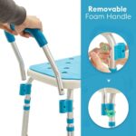 Health Line Massage Products Shower Chair Bath Seat for Seniors, Shower Stool with Removable Arms for Handicap, Disabled & Elderly - Adjustable Shower Bench for Tubs (FSA or HSA Eligible) - Image 5