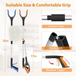 32" Grabber Reacher Tool, 2-Pack Foldable Reacher Grabber Pickup Tool with 360° Rotating Jaw & Magnet, Trash Picker Upper Grabber, Lightweight Grabbers for Seniors Heavy Duty - Image 5