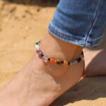 Jewever 7 Chakra Crystals and Stones Anklet Irregular Tumbled Gems Beaded Ankle Bracelets for Women Spiritual Energy Meditation Yoga Healing Jewelry Mom's Gifts - Image 4