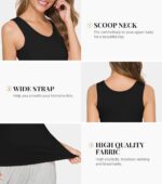Rosyline 4 Piece Women Tank Tops Basic Sleeveless Undershirt Layering Tanks - Image 3