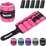 1 Pair 2 3 5 10 Lbs Adjustable Ankle Weights for Women Men Kids, Strength Training Wrist and Ankle Weights Sets for Gym, Fitness Workout, Running, Lifting - Black Grey Pink Blue Purple