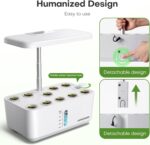 Ahopegarden Indoor Garden Hydroponics Growing System: 10 Pods Plant Germination Kit Aeroponic Herb Vegetable Growth Lamp Countertop with LED Grow Light - Hydrophonic Planter Grower Harvest Lettuce - Image 7