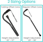 Vive Walking Cane for Women, Men, Elderly - Patented Offset Grip - Lightweight Adjustable Walking Aid with a Non-Slip Tip - Sturdy Balancing Mobility Aid for Seniors - Image 2
