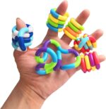 10pcs Fidget Toys - Sensory Items Quiet Fidget Toys for Adults Boys Girls Anxiety Stress Relief Toys Pack- Squeeze, Twist, Chain Spinner Alternative Gift - Image 2