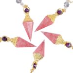 Rockcloud Healing Crystal Point Pendulum for Divination, Chakra Reiki Dowsing Balancing 6 Facet Pendant, Rose Quartz - Image 3