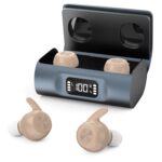Hearing Aids for Seniors, Hearing Aid Rechargeable with Noise Cancellation Adults, senior Invisible Hearing Amplifier With Portable Charging Case Premium Comfort Design and Nearly Invisible(Beige)