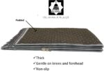 Prayer Rug Muslim Mat Islamic - Thick Prayer Rug Sajadah for Kids Men Women with Islam Prayer Beads for Eid Travel Ramadan, Soft and Luxury (Gray) - Image 4