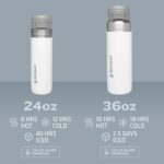 Stanley Quick Flip GO Water Bottle 24 oz | Push Button Lid | Leakproof and Packable for Travel and Sports | Insulated Stainless Steel | BPA-Free | Rose Quartz - Image 5