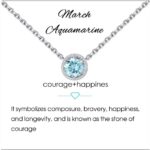Presentski Birthstone Necklace for Women Sterling Silver 925 Solitaire Pendant Dainty Necklace Birthday Gifts for Women Birthstone Necklaces for Mom