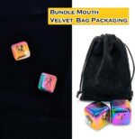 2Pcs/Set Metal 12 Constellation Dice Set, Laser Engraved 6-Sided Stainless Steel Big Zodiac Dices for Game Divination Accessory (Classic, Colorful), DK-MDICE-12XZ - Image 7